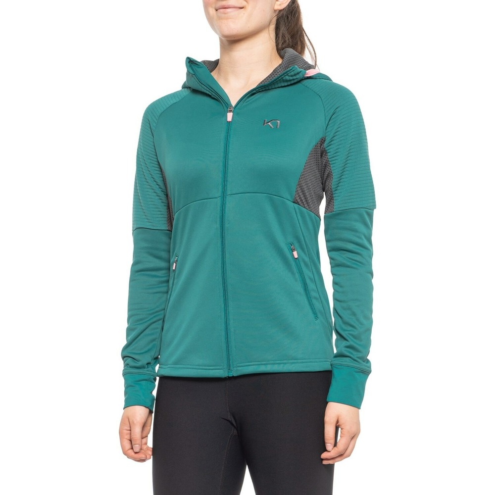 Kari Traa Women Tove Base Layer Hoodie Lake Green 621884 XS
